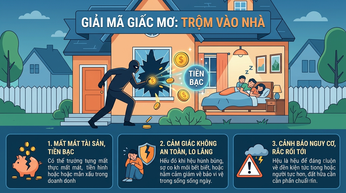 Ý nghĩa nằm mơ thấy ăn trộm vào nhà, rắn vào nhà, dơi bay vào nhà