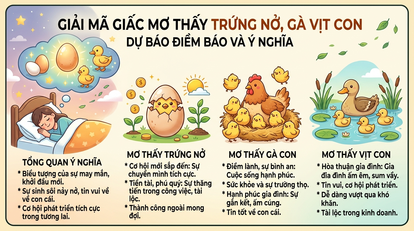 Giải mã hiện tượng nằm mơ thấy trứng nở, gà vịt nở con