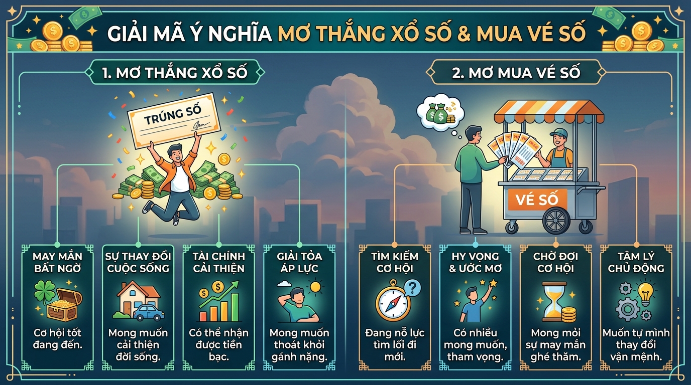 Giải mã điềm báo nằm mơ thấy trúng số kiến thiết, mua vé số kiến thiết