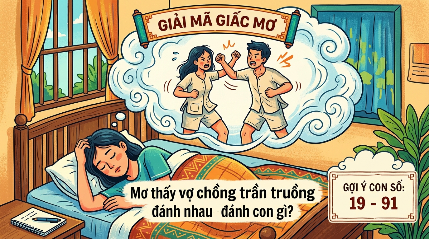 Nằm mơ thấy vợ chồng ở truồng đánh con gì