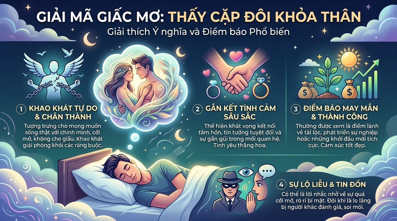 Giải mã nằm mơ thấy vợ chồng ở truồng