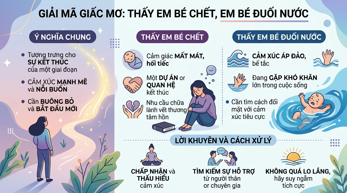 Ý nghĩa giấc mơ người thấy xác chết em bé, em bé chết đuối