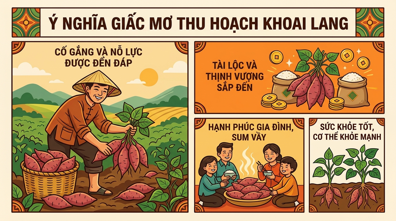 Ý nghĩa giấc mơ thu hoạch khoai lang