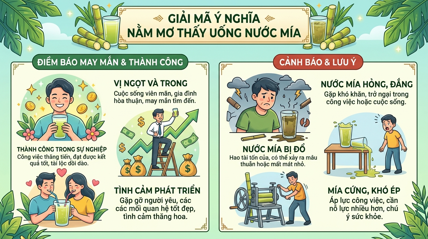 Giải mã nằm mơ thấy uống nước mía là điềm báo gì
