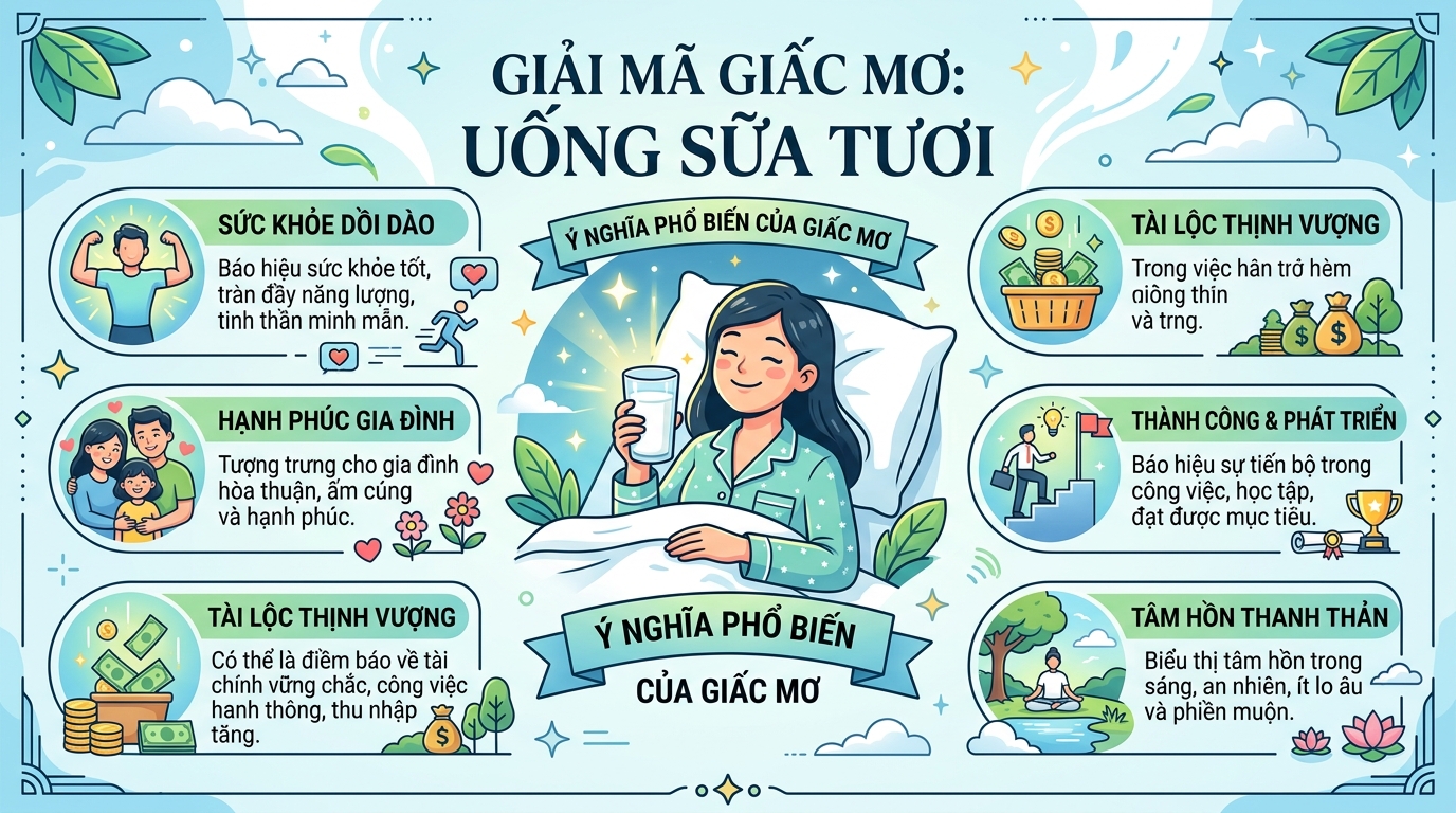 Giải mã nằm mơ thấy uống sữa tươi là điềm báo gì
