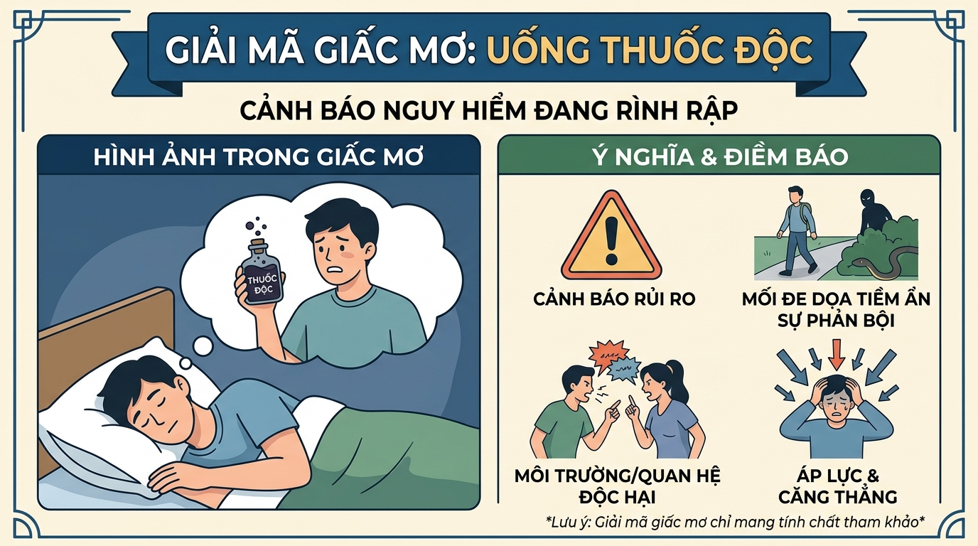 Giải mã nằm mơ thấy uống thuốc độc hiểm họa rình rập