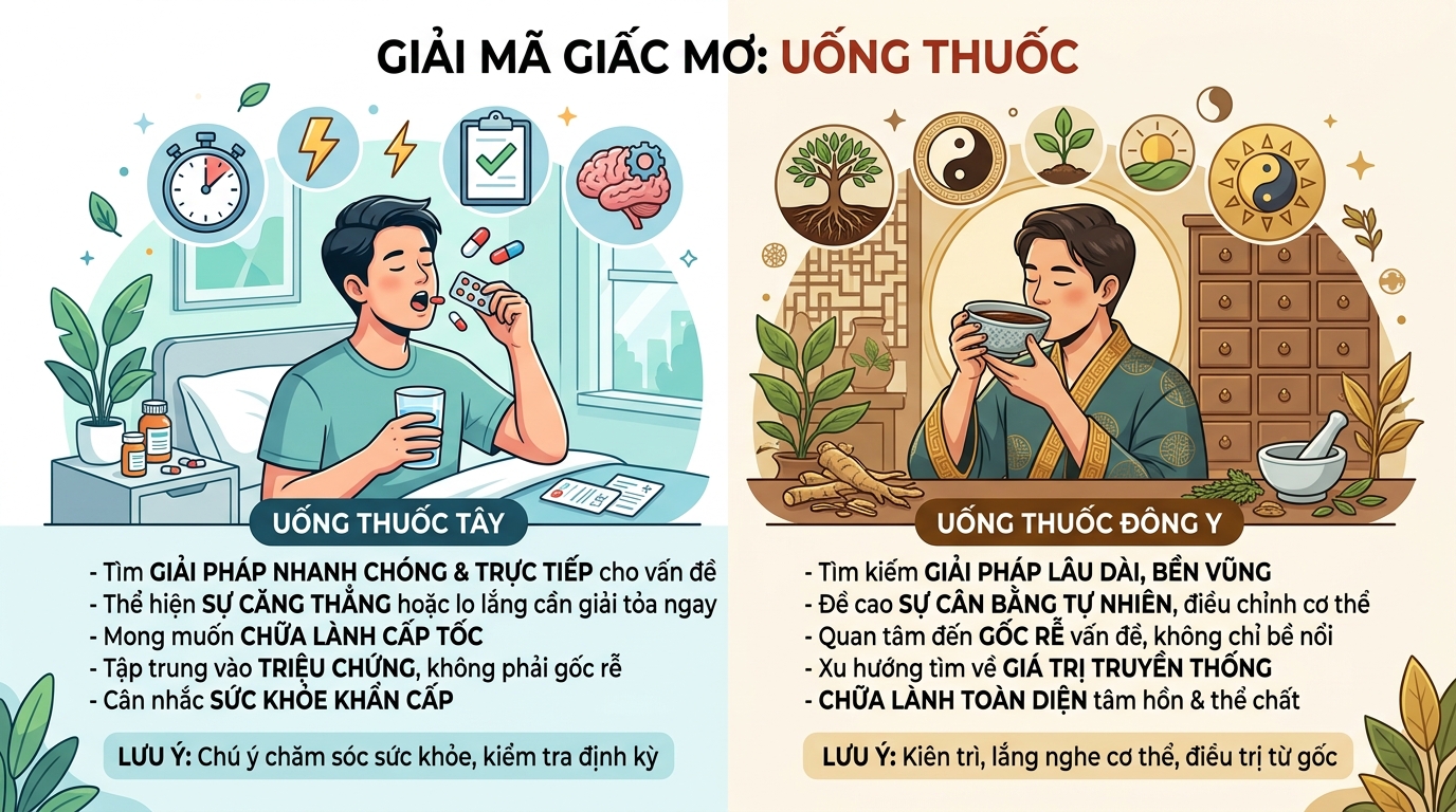 Giải mã nằm mơ thấy uống thuốc tây, bốc thuốc bắc