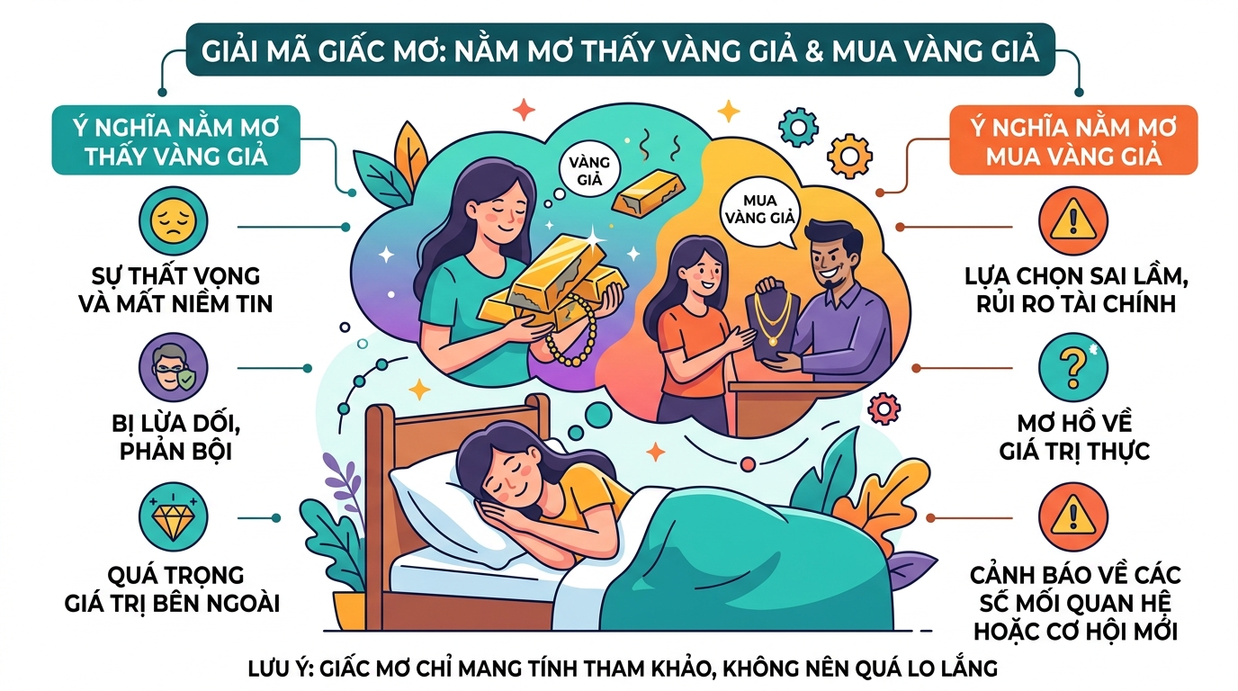 Giải mã điềm báo nằm mơ thấy vàng giả, mua vàng giả