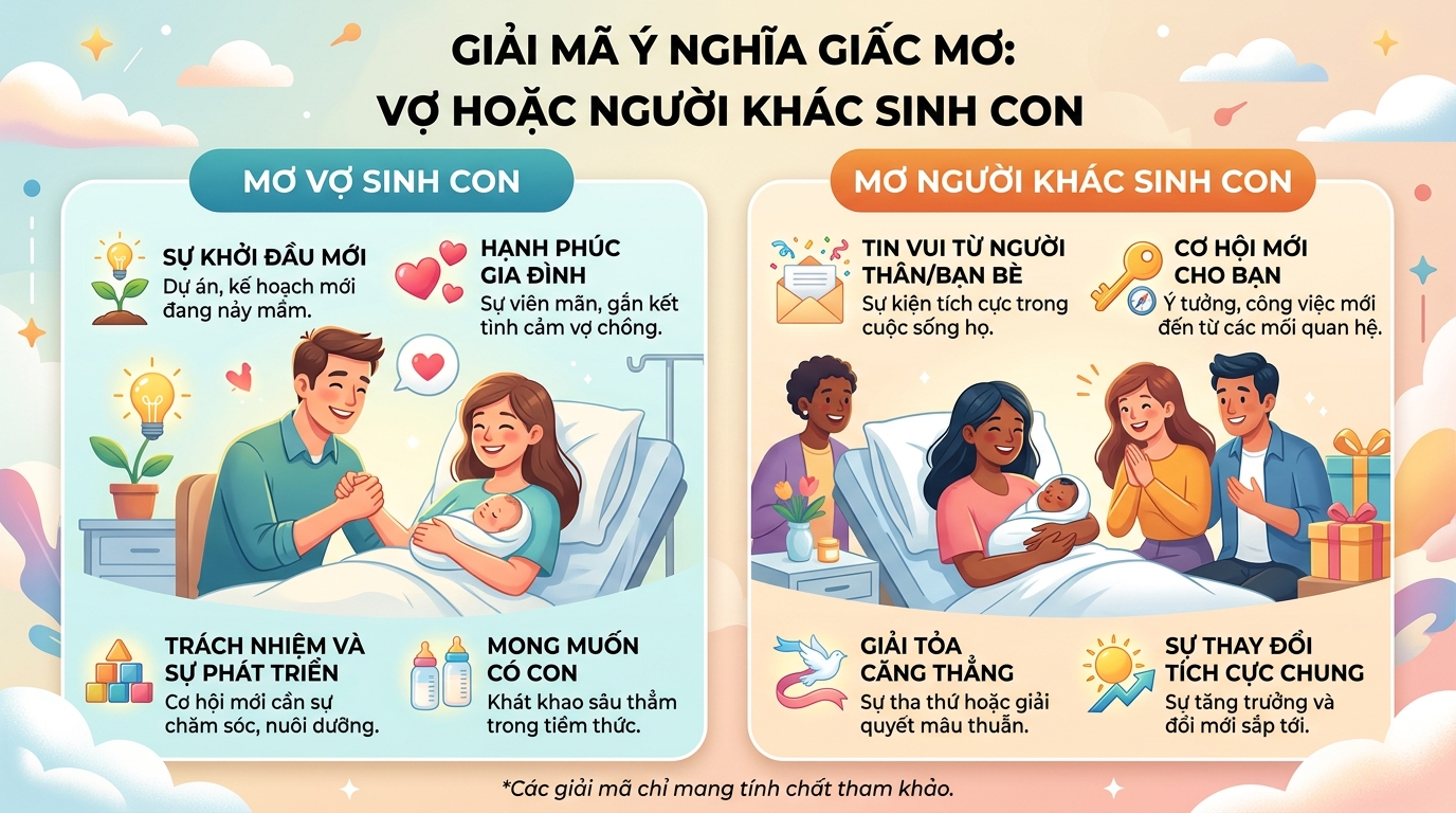 Giải mã điềm báo mơ thấy vợ sinh con, người khác sinh con