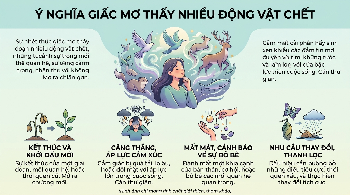 Ý nghĩa giấc mơ thấy xác chết động vật, nhiều xác chết động vật