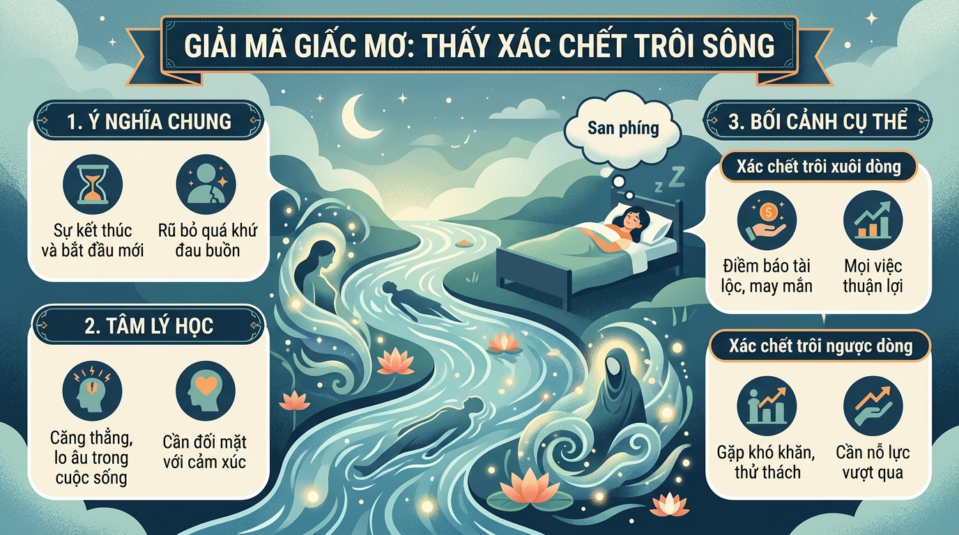 Giải mã nằm mơ thấy xác chết trôi sông, nổi trên mặt nước