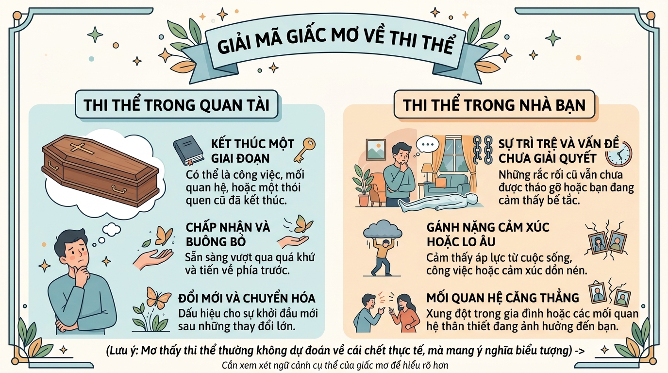 Ý nghĩa giấc mơ thấy xác chết trong quan tài, xác chết trong nhà mình