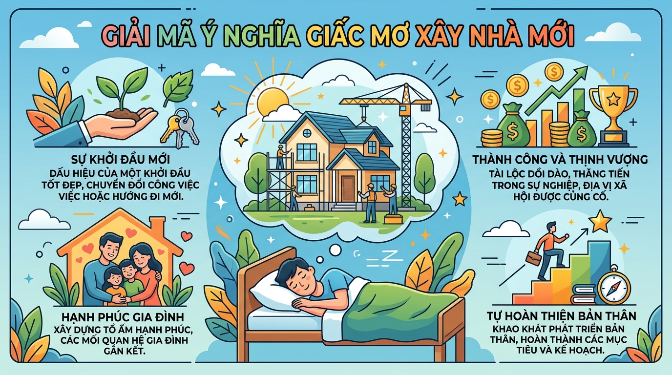 Giải mã điềm báo nằm mơ thấy xây nhà mới, làm nhà