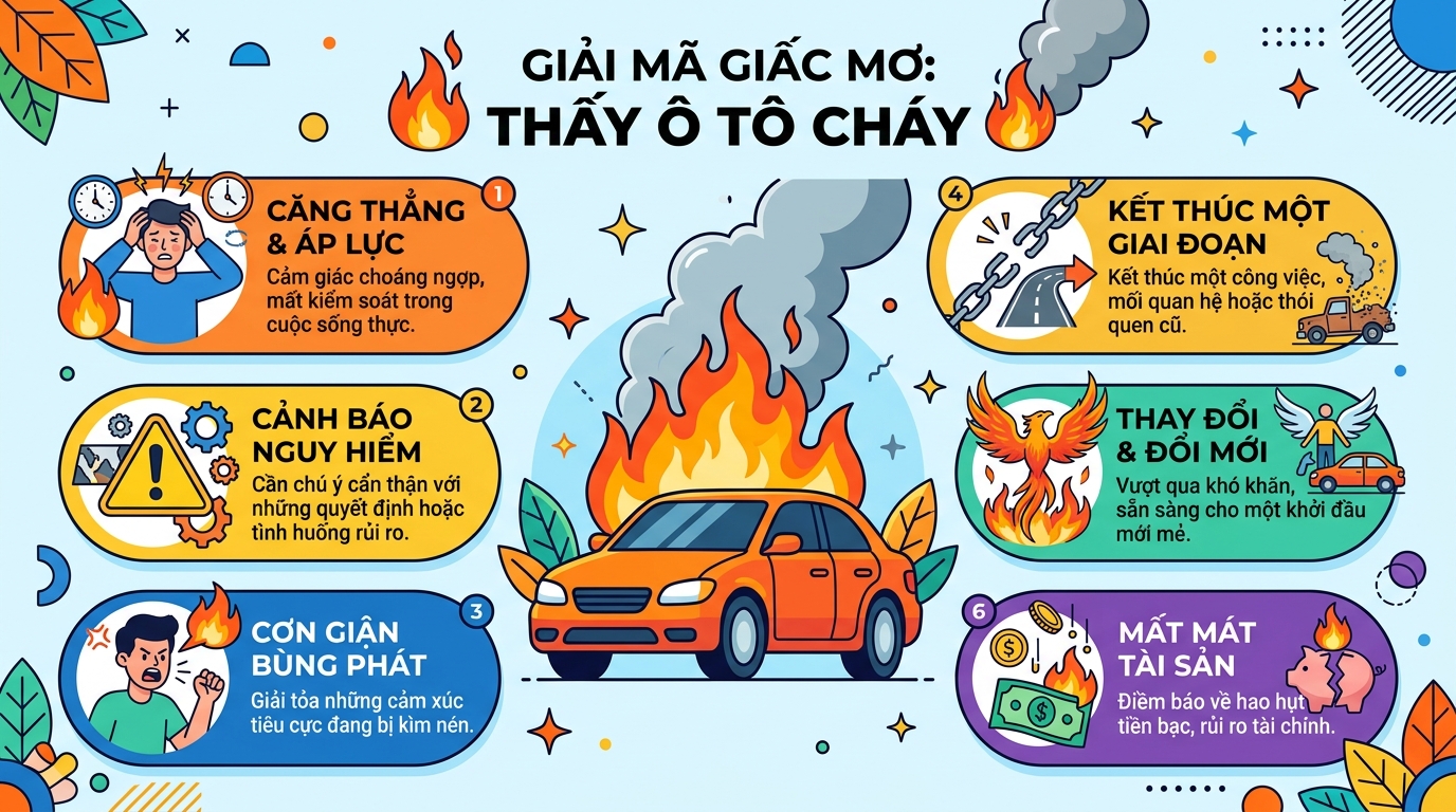 Ý nghĩa giấc mơ thấy xe ô tô bị cháy bốc hỏa hoạn
