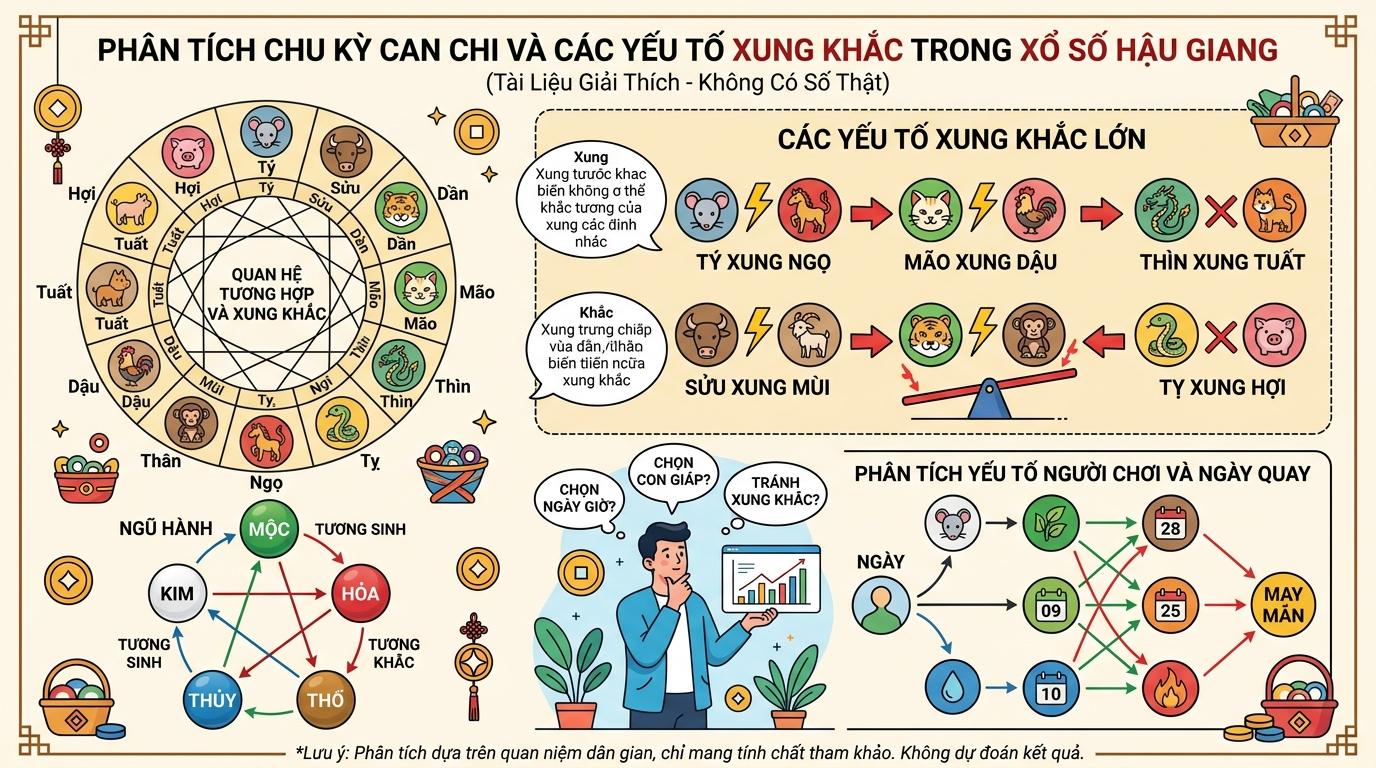Hình tròn chia thành các mảng màu khác biệt, bên trong mỗi mảng chứa một ký tự chữ cái.