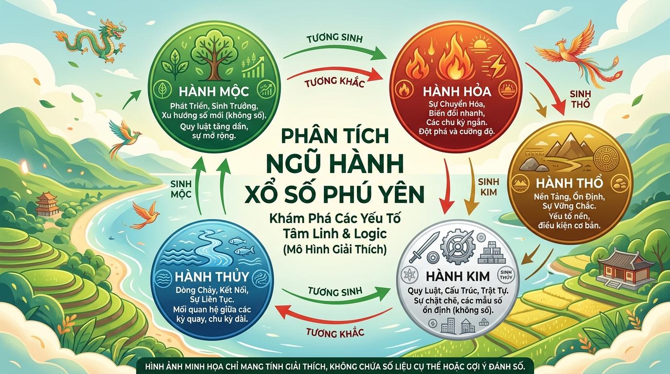 Đồ thị đường nét liền đi ngang đặt cạnh một biểu đồ hình tròn chia thành nhiều mảng màu trên nền tối.