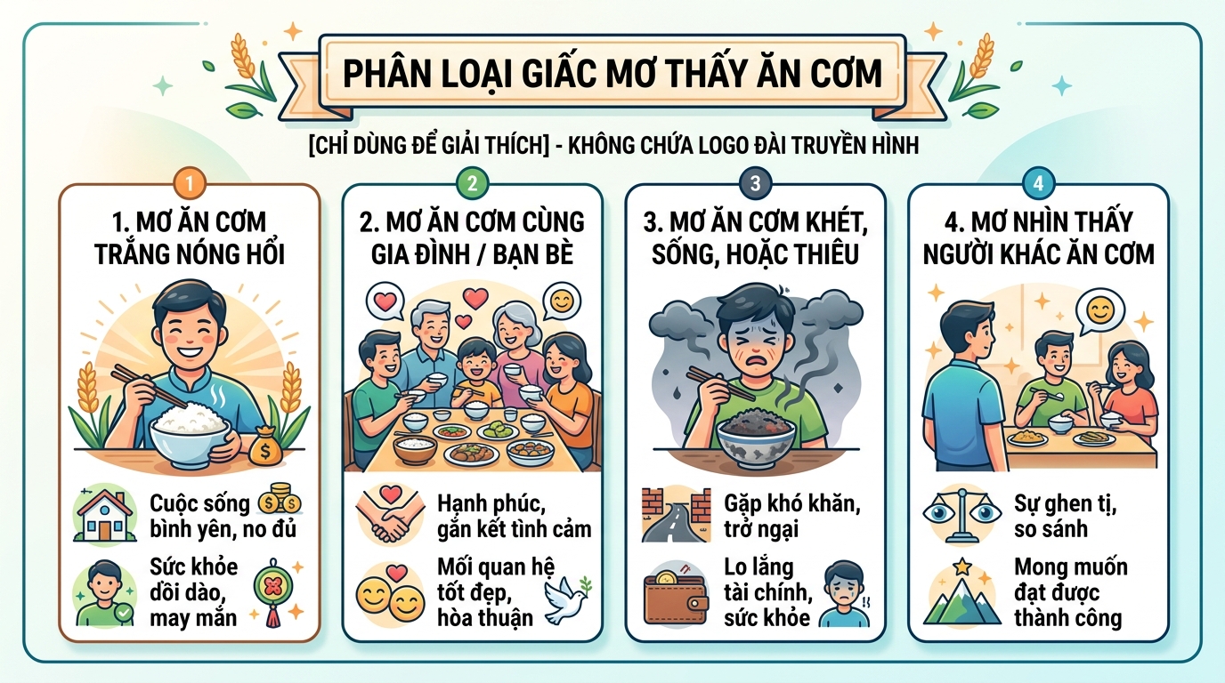 Phân loại giấc mơ ăn cơm