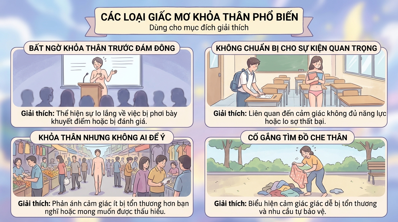 Các loại giấc mơ ở truồng thường gặp