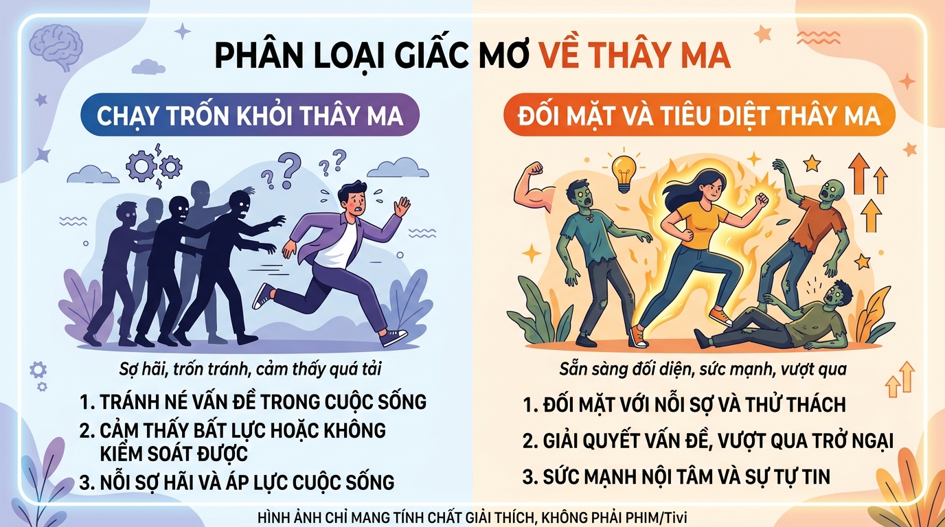 Phân loại giấc mơ thấy zombie chạy trốn hay đối đầu tiêu diệt