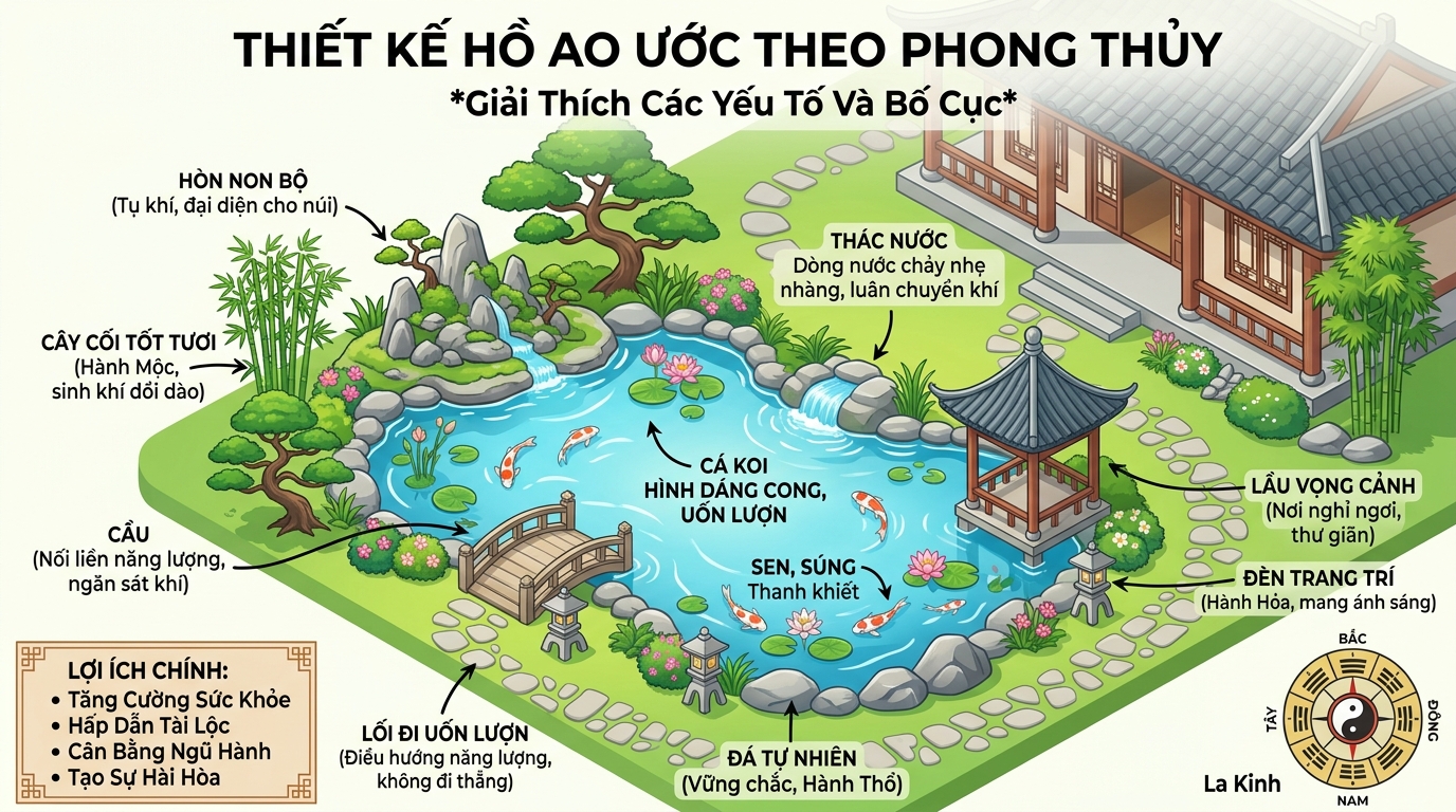 Phong thủy giấc mơ ao nước