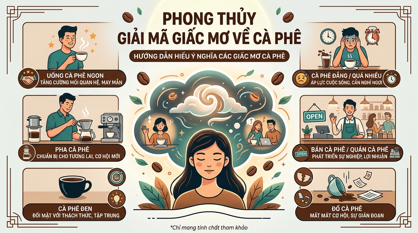 Phong thủy giấc mơ thấy cà phê