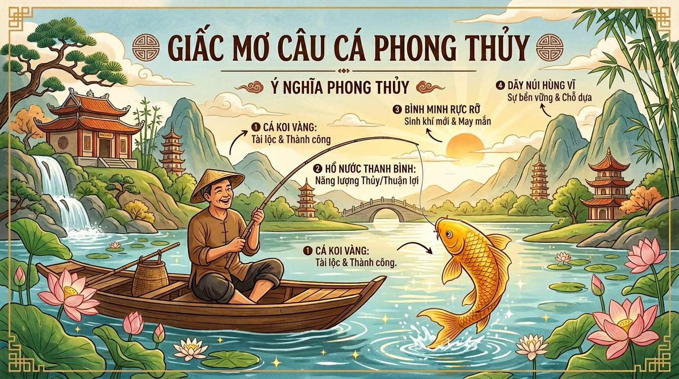 Phong thủy giấc mơ câu cá