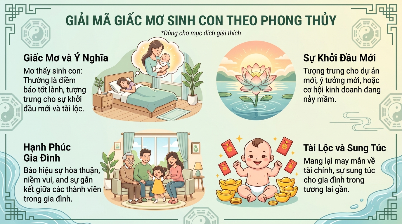 Phong thủy giấc mơ đi đẻ