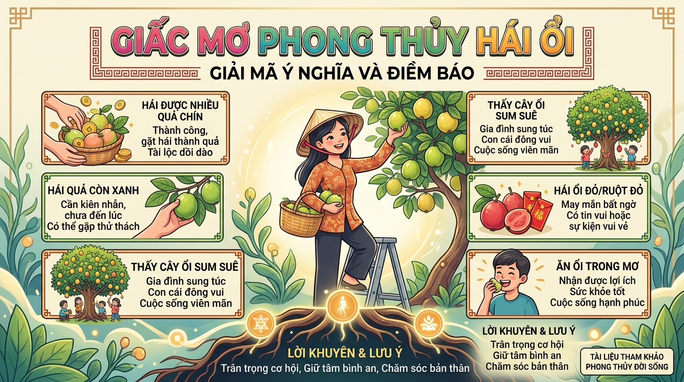 Phong thủy giấc mơ hái ổi