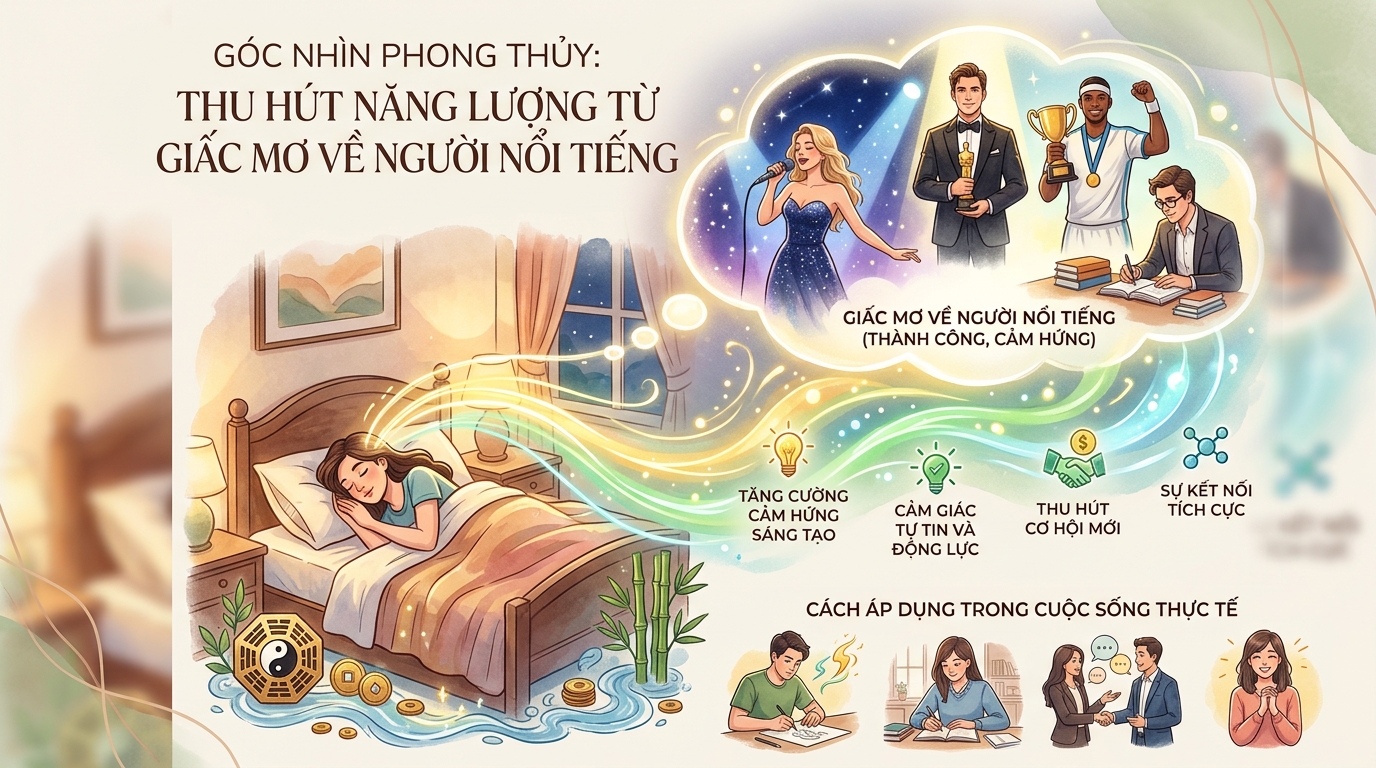 Góc nhìn phong thủy lấy năng lượng từ giấc mơ người nổi tiếng
