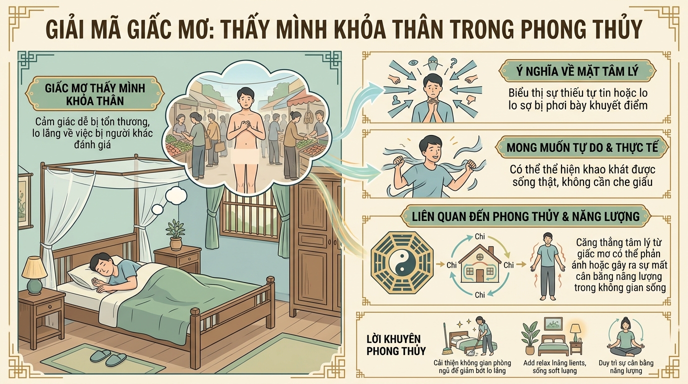 Phong thủy giấc mơ ở truồng