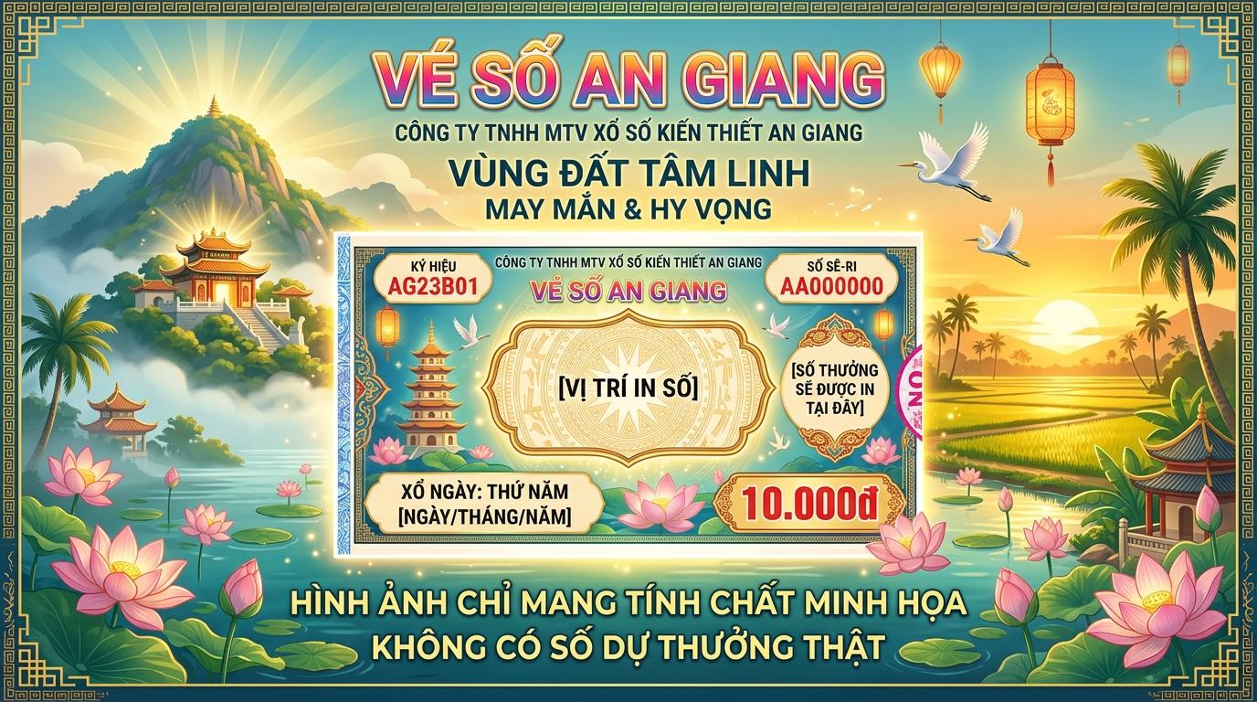 Mô phỏng bảng kết quả đài An Giang với hệ thống bắt lô kép