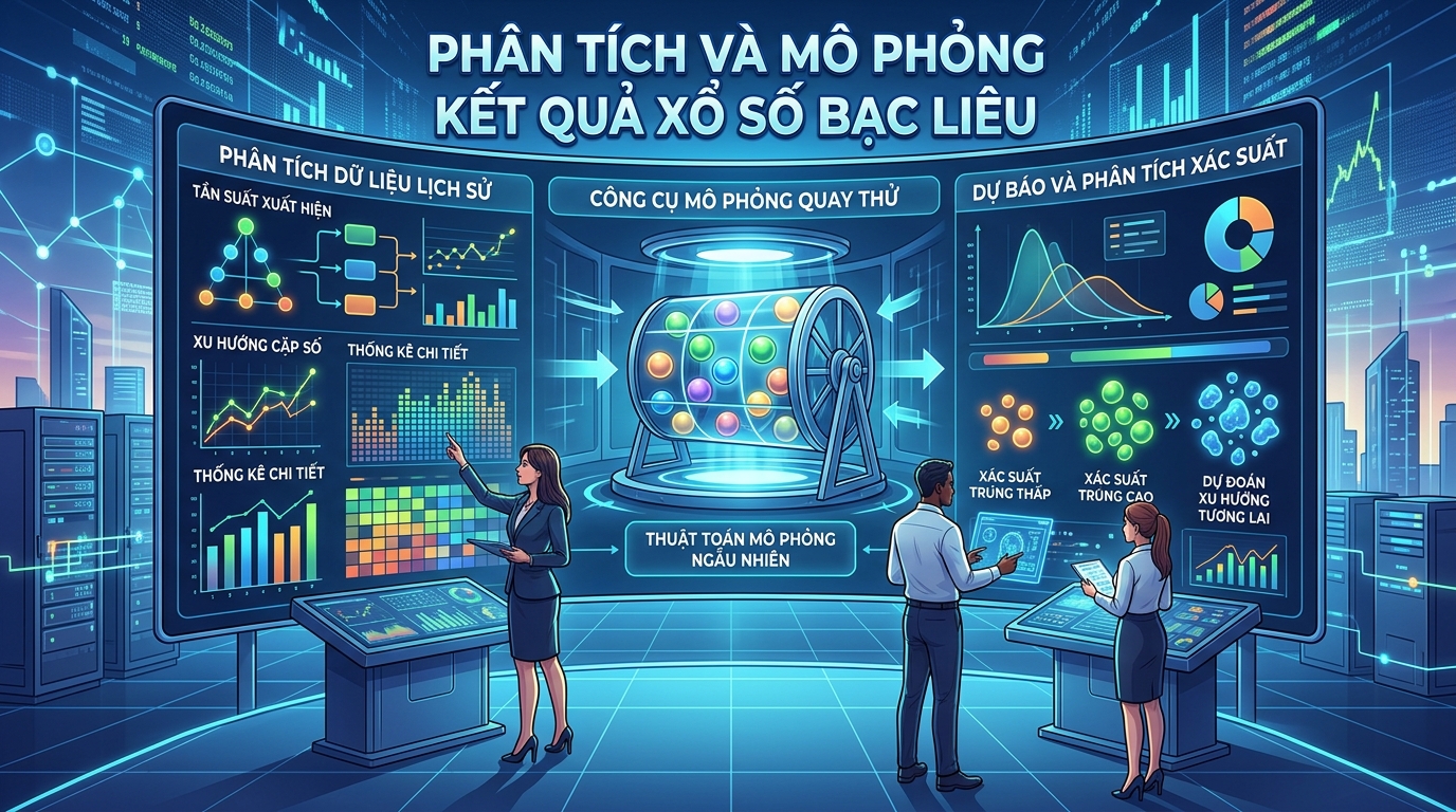 Phân tích số liệu và quay thử xổ số đài Bạc Liêu