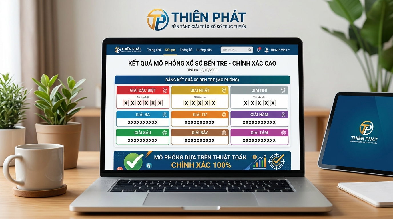 Kết quả quay thử xổ số Bến Tre cực chuẩn xác trên sân nhà Thiên Phát