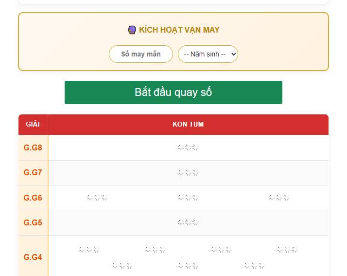 Phân tích dữ liệu lồng cầu quay thử xổ số Kon Tum chuẩn xác