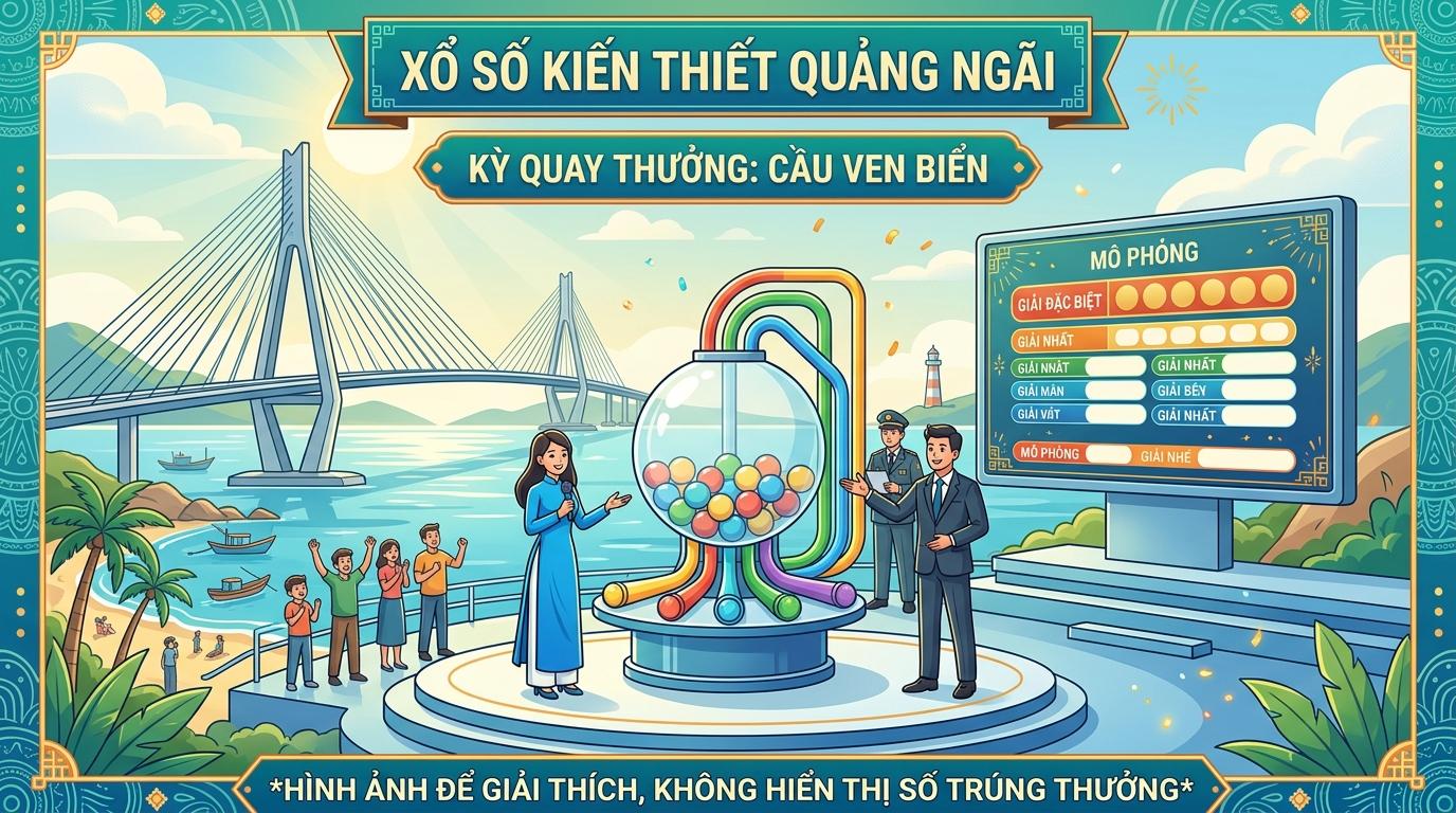 Mô phỏng bảng kết quả đài Quảng Ngãi với hệ thống bắt lô ổn định