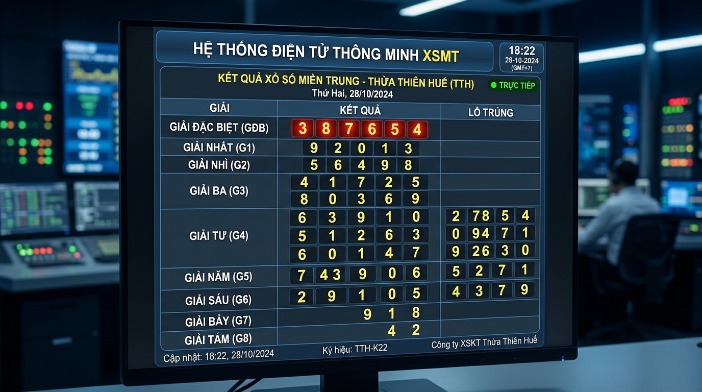 Giao diện hệ thống quay thử xổ số Miền Trung hôm nay chính xác nhất