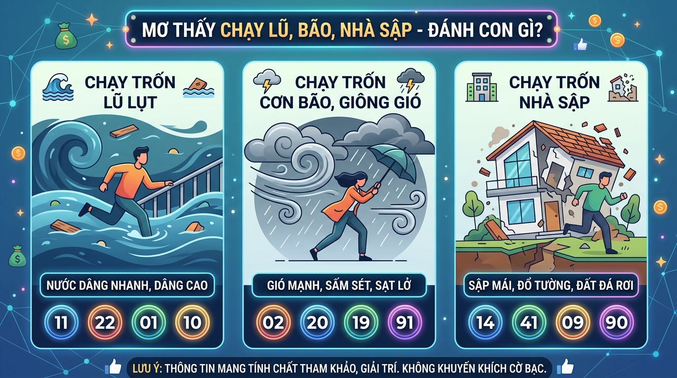 Nằm mơ thấy bão lũ đánh con gì, nằm mơ thấy lũ lụt là số mấy