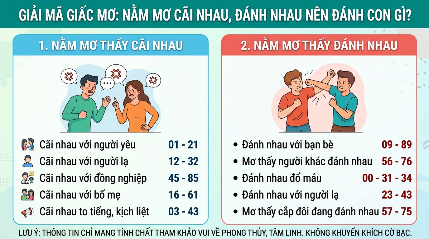 Nằm mơ cãi nhau đánh con gì, nằm mơ thấy cãi nhau số mấy