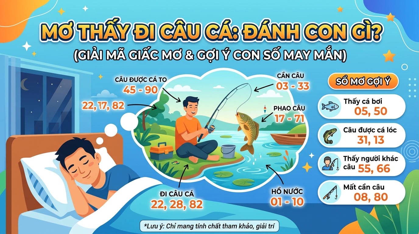Nằm mơ thấy câu cá đánh con gì chốt số mấy