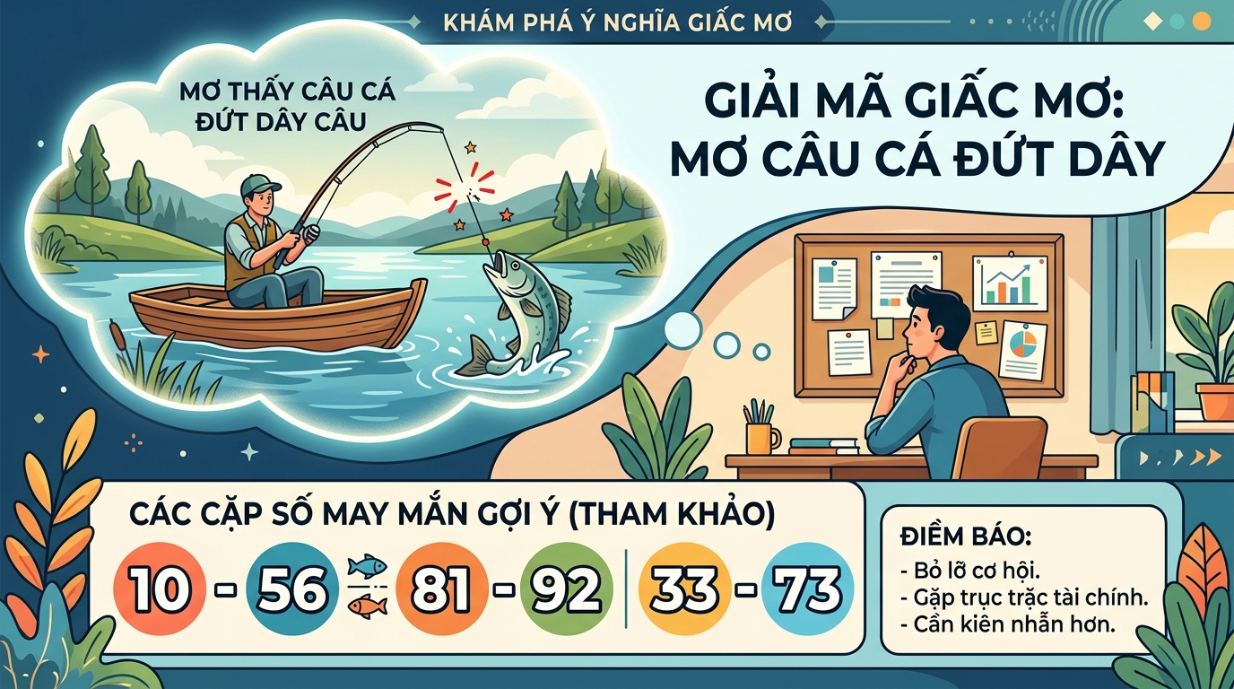 Nằm mơ câu cá bị đứt dây mất cá đánh con gì