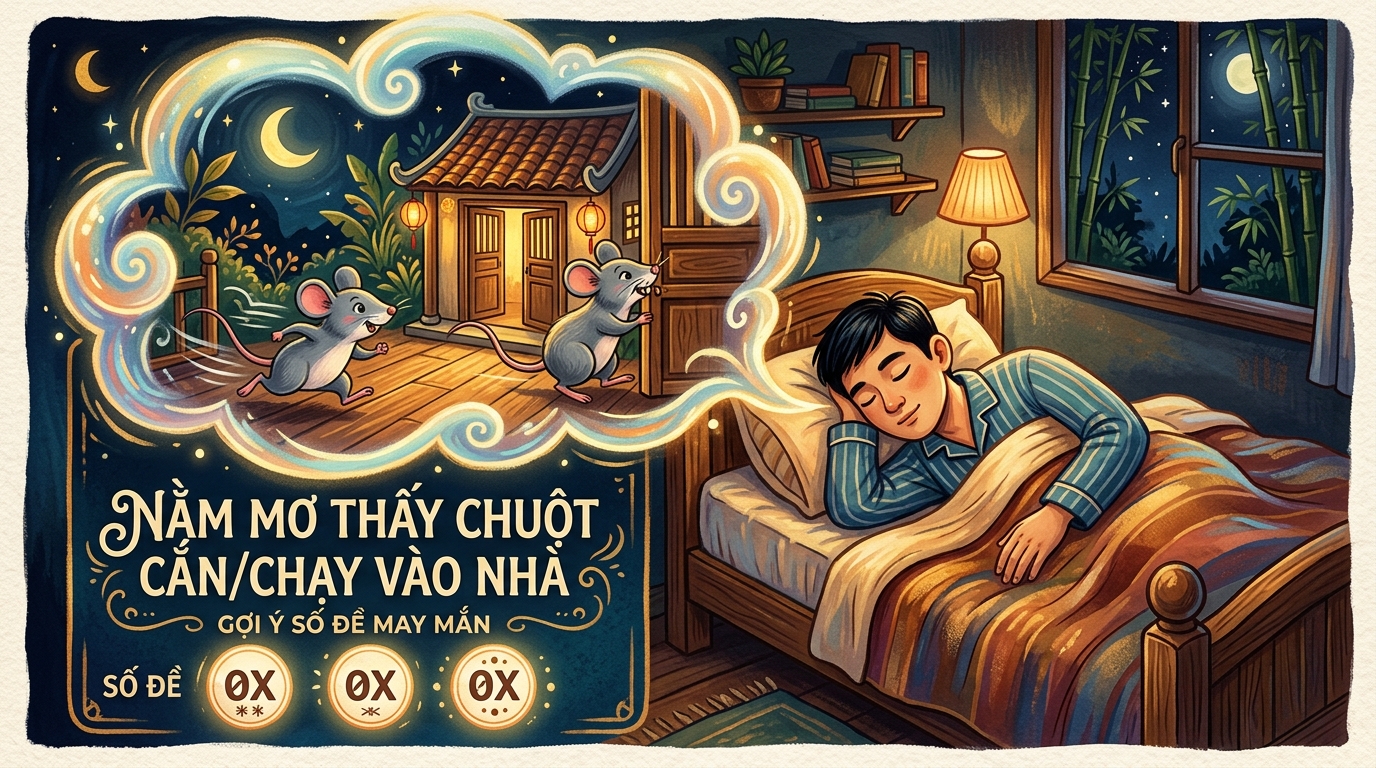 Nằm mơ thấy chuột cắn, chuột chạy vào nhà đánh số mấy
