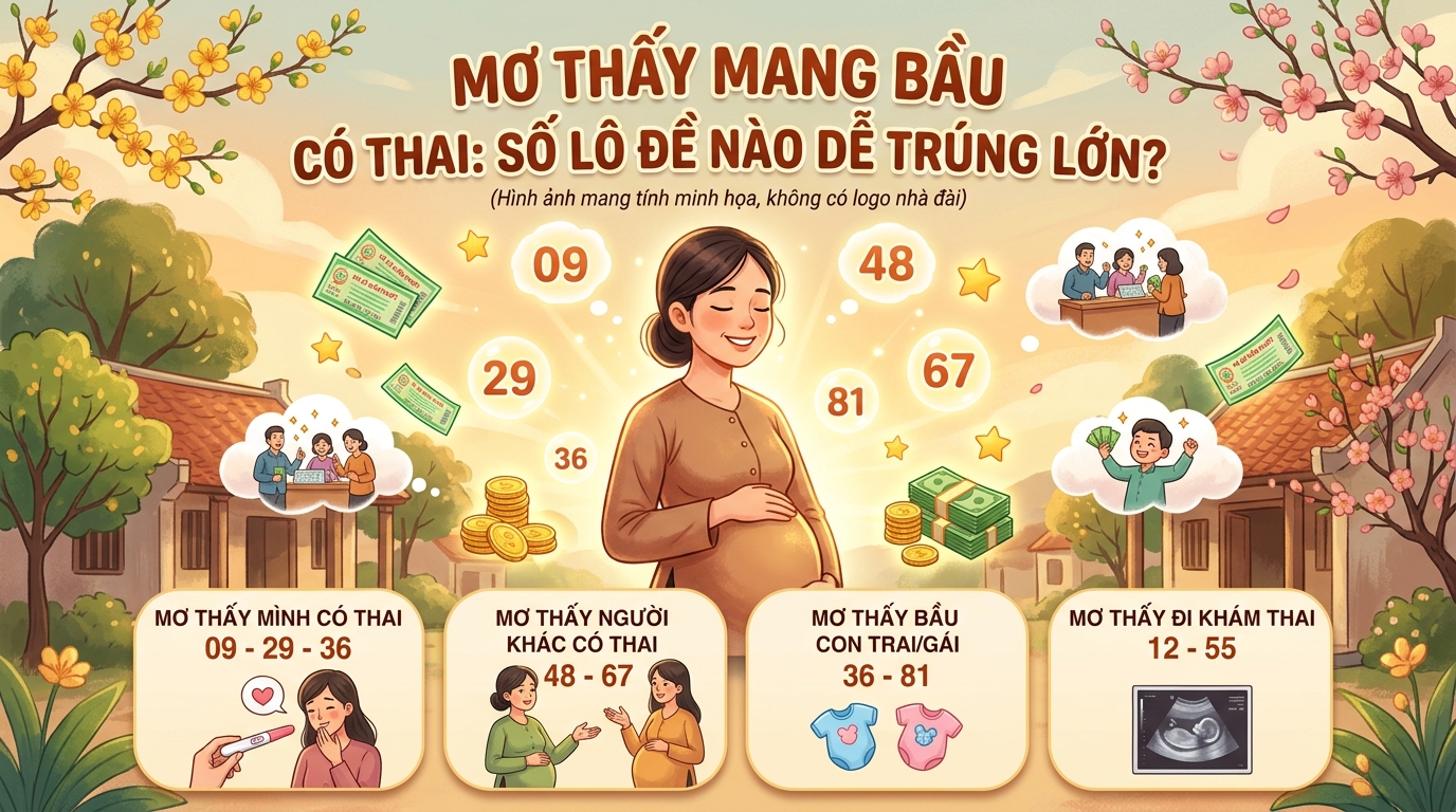 Nằm mơ có thai có bầu đánh số mấy trúng lớn