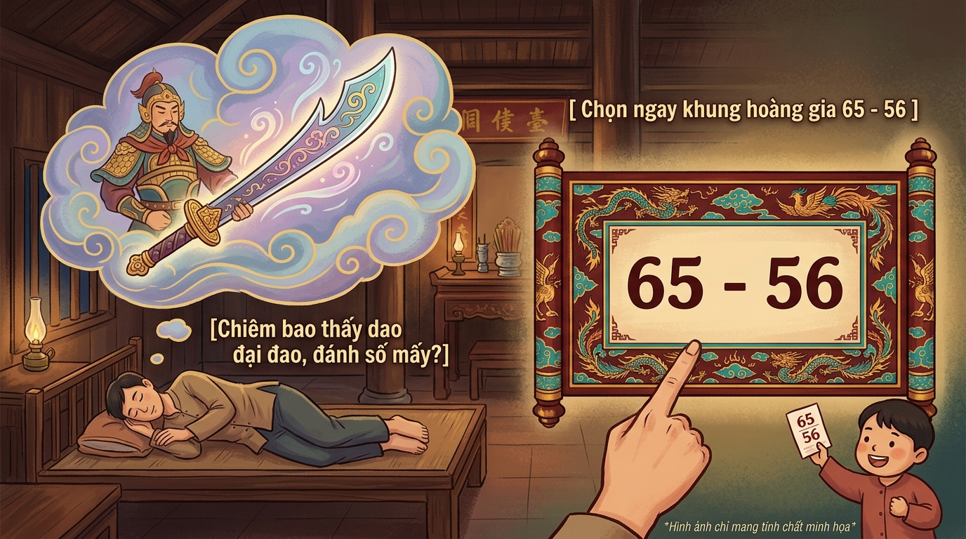 Nằm mơ thấy con dao chung chung đánh con gì chốt ngay bộ khung vương giả 65 - 56