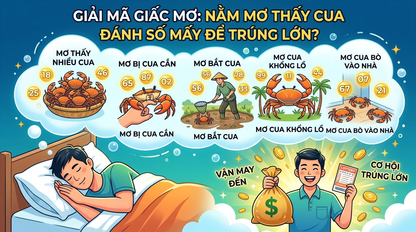 Nằm mơ thấy cua đánh số mấy trúng lớn