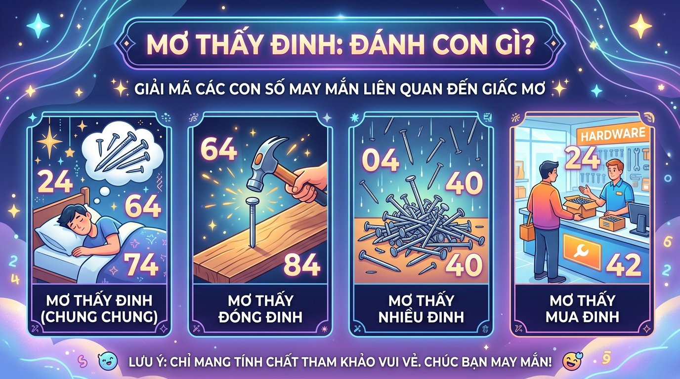Nằm mơ thấy đinh đánh con gì chốt số mấy