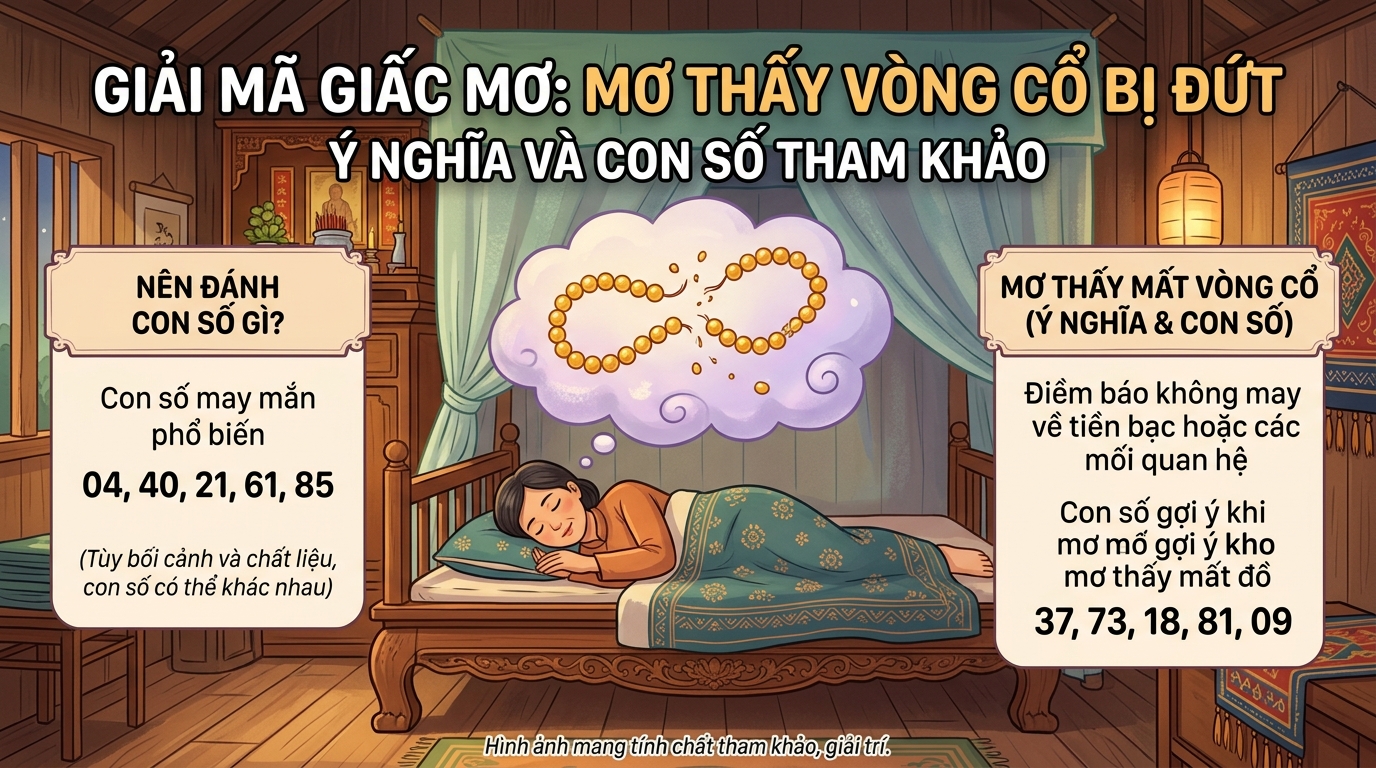 Nằm mơ thấy dây chuyền bị đứt đánh con gì, mất dây chuyền số mấy