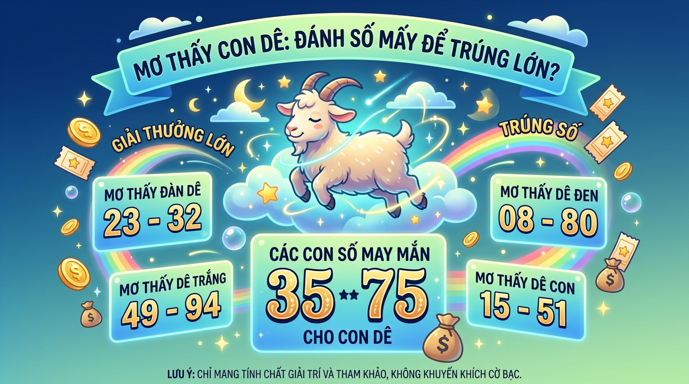 Nằm mơ thấy con dê đánh số mấy, đánh con gì trúng lớn