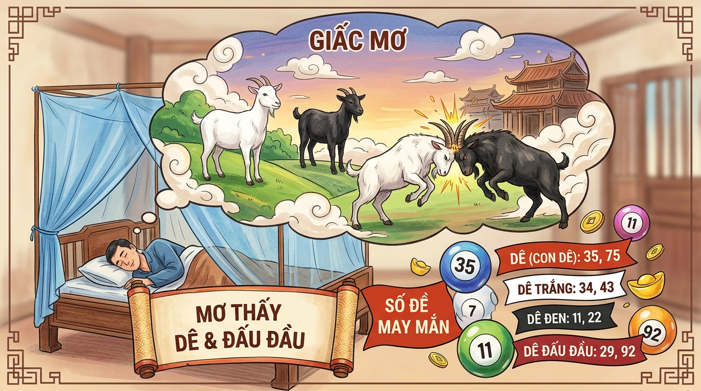 Mơ thấy dê trắng, dê đen, dê húc đánh số mấy