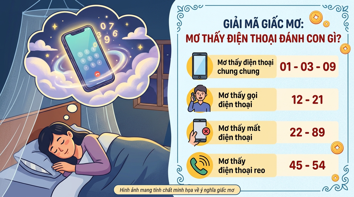 Nằm mơ thấy điện thoại đánh con gì, nằm mơ thấy điện thoại số mấy