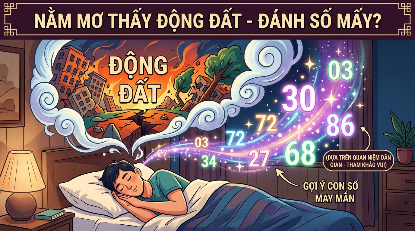 Nằm mơ thấy động đất đánh con gì